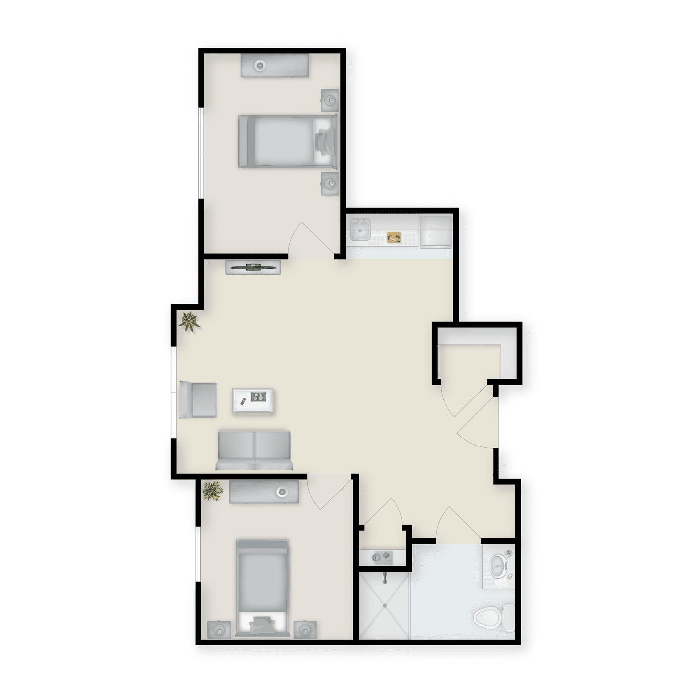 Two Bedroom Floor Plan Two Bedroom Floor Plan